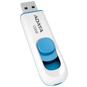 ADATA C008 Capless Sliding USB Flash Drive White - 16GB